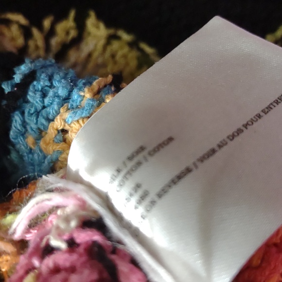 David Brooks Floral Print Silk Blend Sweater - Medium - Picture 5 of 6